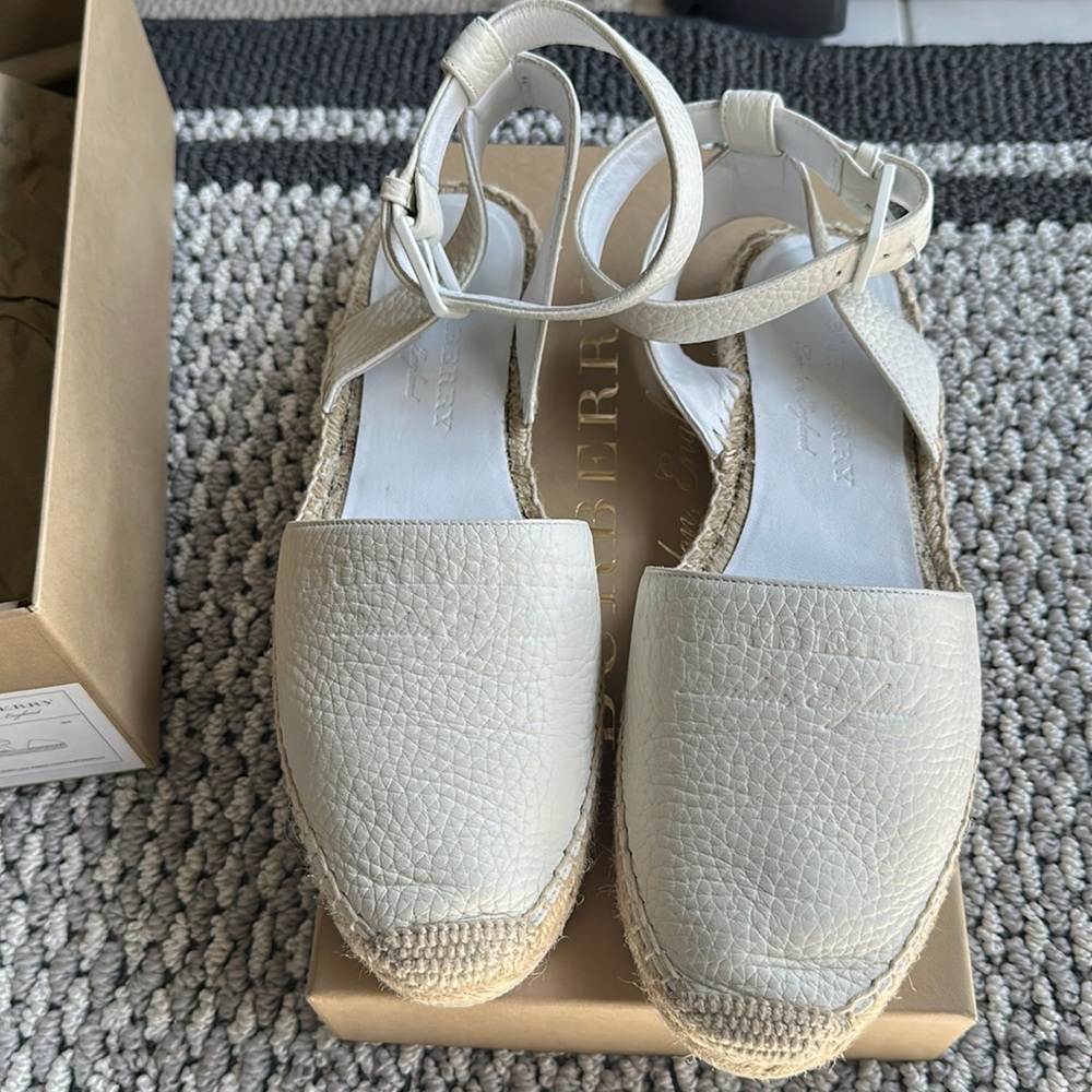 Burberry Abbie Logo espadrille color optic white